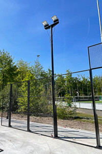 Installation padel cage lighting - PadelGrass by Domo Sports Grass