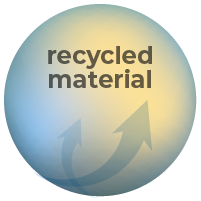 Logo recycled material