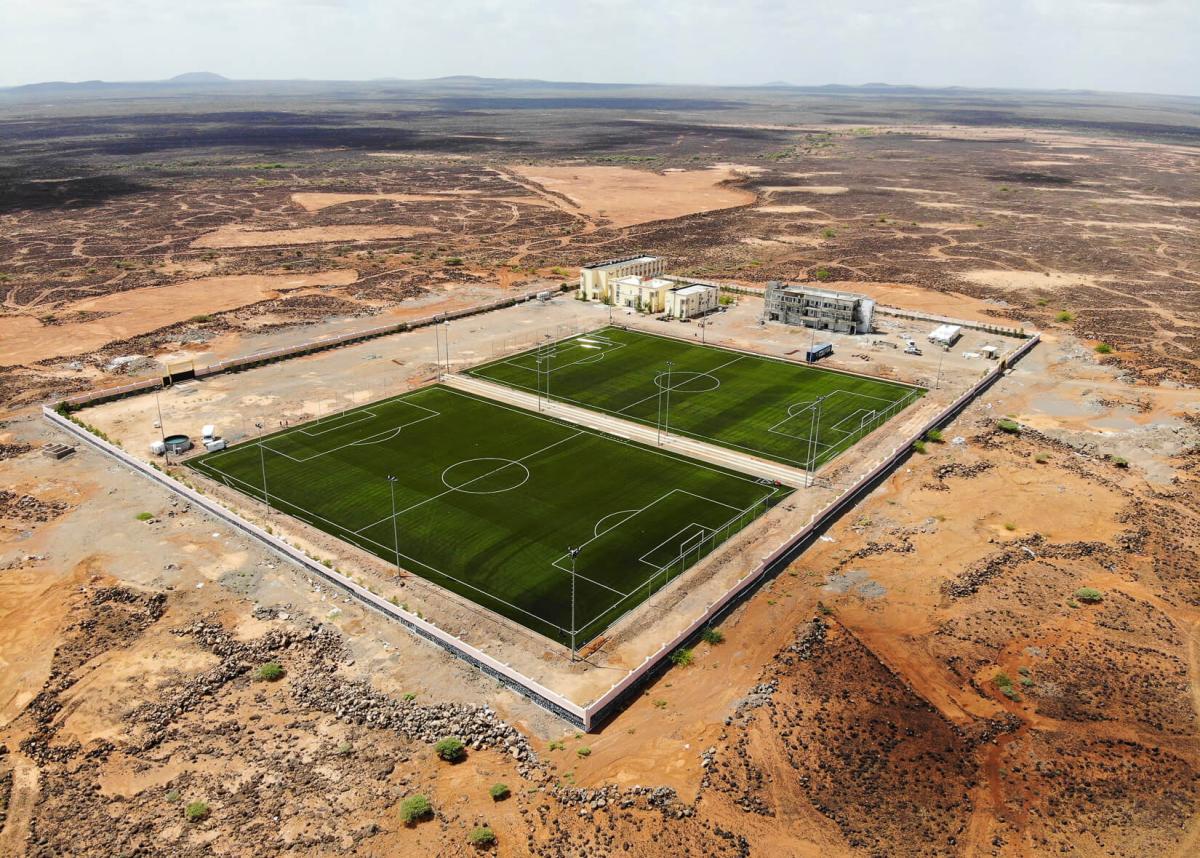 Terrains de Domo Sports Grass à Djibouti pour le Programme Inclusif de la FIFA