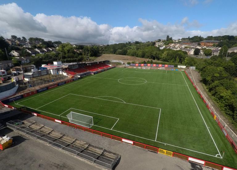 Domo VarioSlide S Pro - Reference UK Northern Ireland Inver Park Larne FC - Domo Sports Grass
