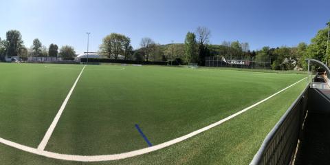 Domo Sports Grass costruisce un nuovo campo per l'FC Blau-Weiß Friesdorf.